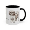 11oz Shih Tzu Latin Mug, Black, right side view