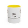 11oz Shih Tzu Latin Mug, Yellow, front view