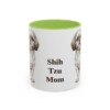 11oz Shih Tzu Dog Mom Mug, Light Green, front view