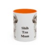 11oz Shih Tzu Dog Mom Mug, Orange, front view