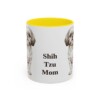 11oz Shih Tzu Dog Mom Mug, Yellow, front view
