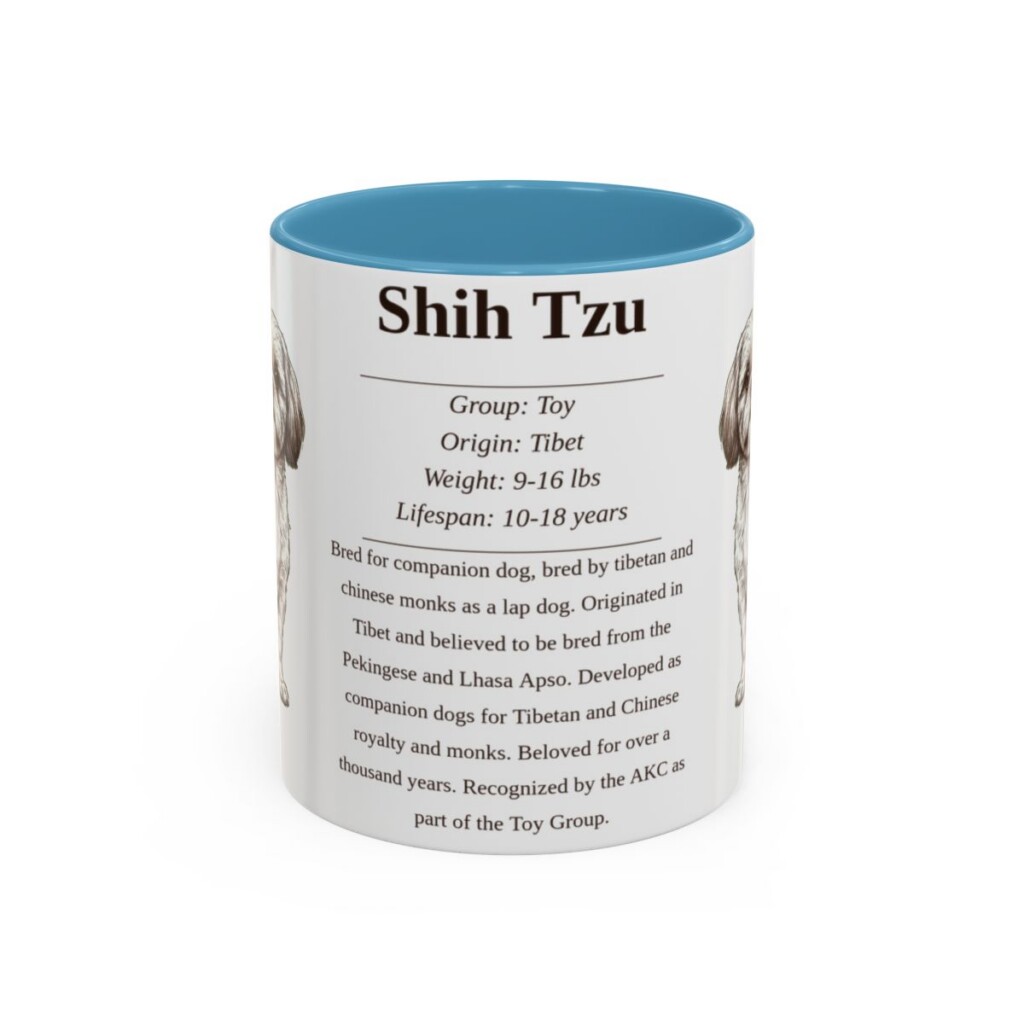 11oz shih tzu mug, Light Blue