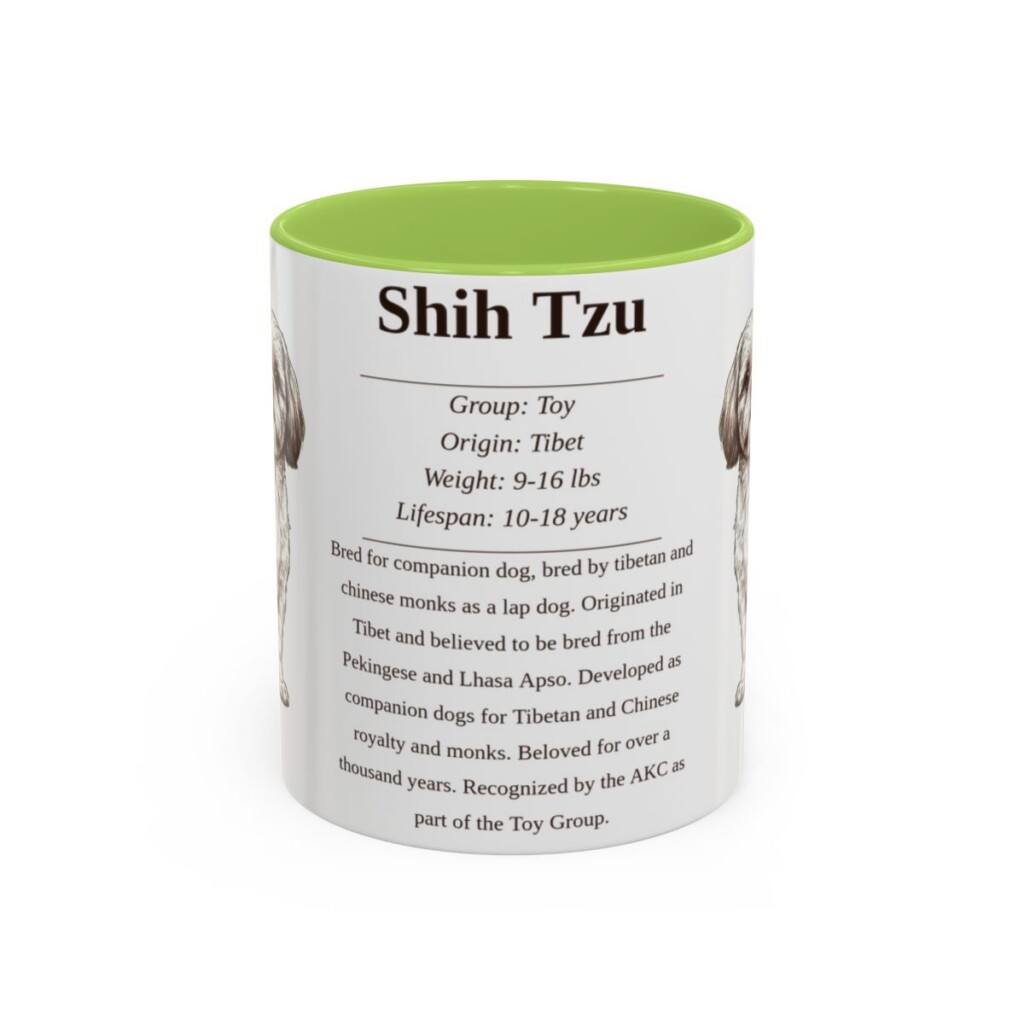 11oz shih tzu mug, Light Green