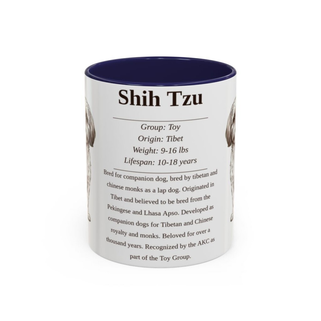 11oz shih tzu mug, Navy