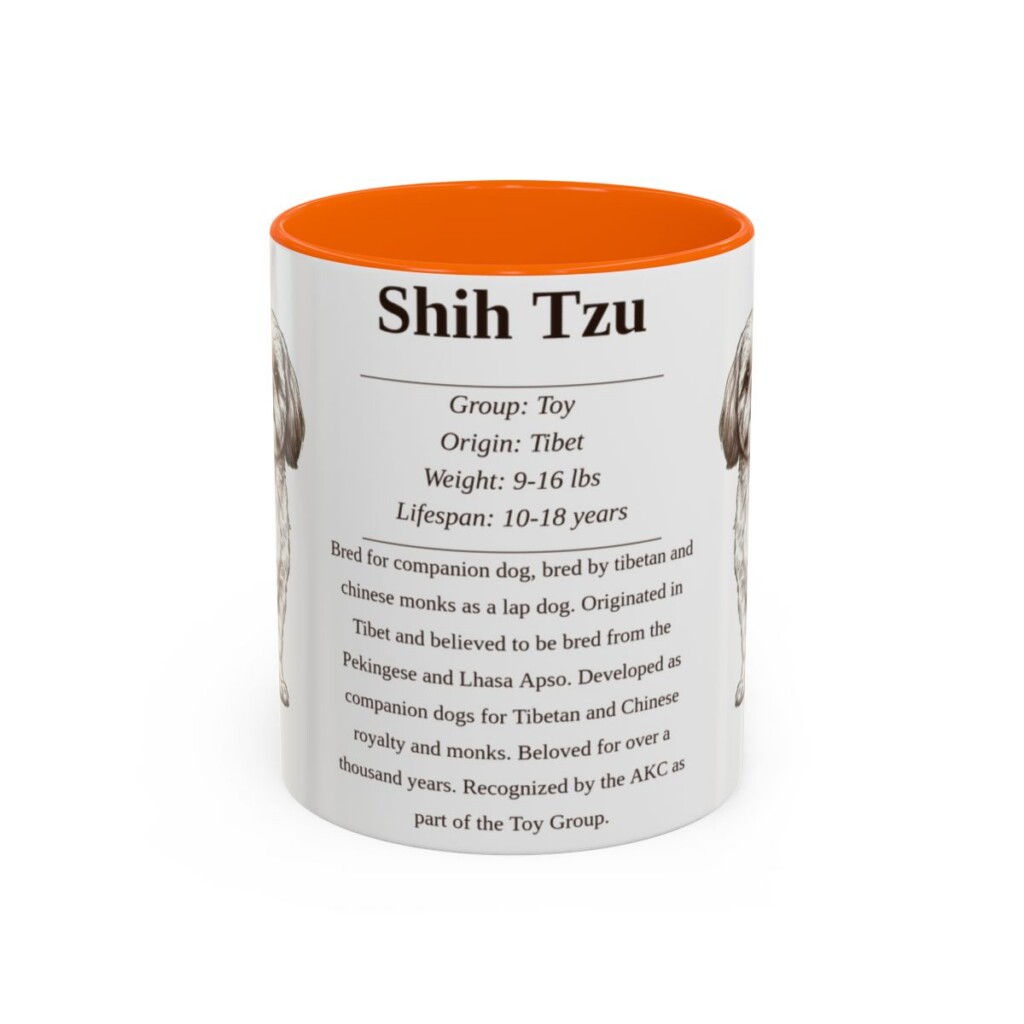 11oz shih tzu mug, Orange