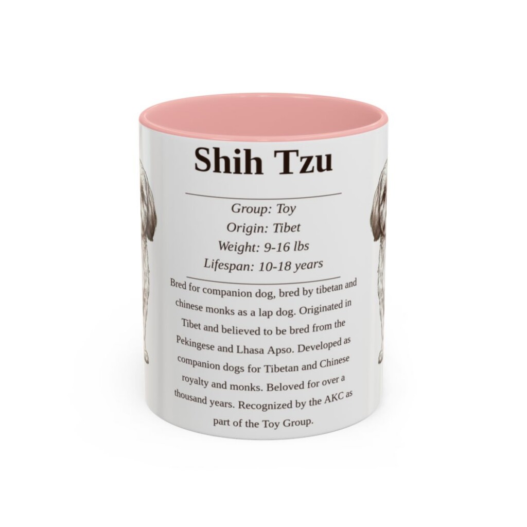 11oz shih tzu mug, Pink
