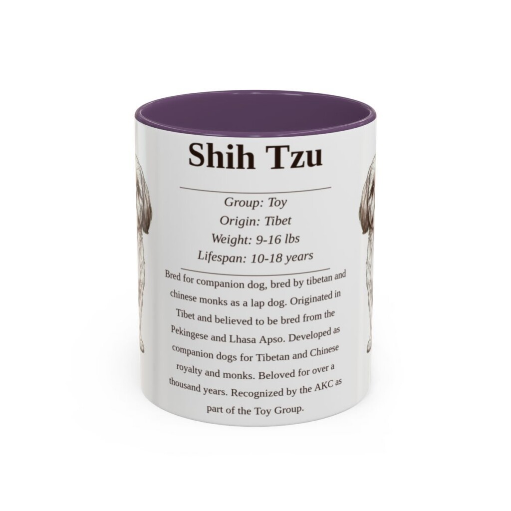 11oz shih tzu mug, Purple