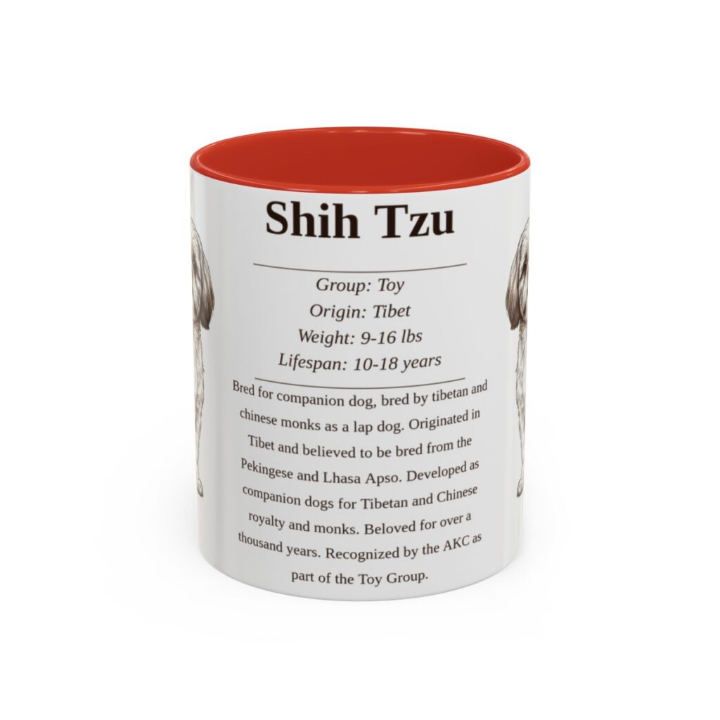 11oz shih tzu mug, Red