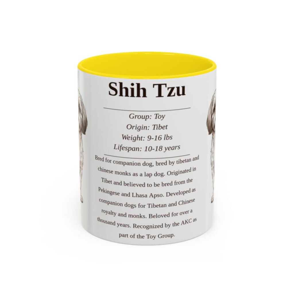 11oz shih tzu mug, Yellow