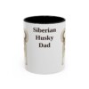 11oz Siberian Husky Dog Dad Mug, Black, front view