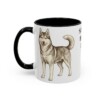 11oz Siberian Husky Dog Dad Mug, Black, left side view