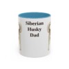 11oz Siberian Husky Dog Dad Mug, Light Blue, front view