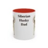 11oz Siberian Husky Dog Dad Mug, Red, front view