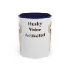 11oz Funny Siberian Husky Mug, Navy, front view