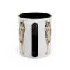 11oz Siberian Husky Latin Mug, Black, back view