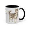 11oz Siberian Husky Latin Mug, Black, right side view