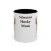 11oz Siberian Husky Dog Mom Mug, Black, front view