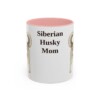 11oz Siberian Husky Dog Mom Mug, Pink, front view