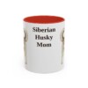 11oz Siberian Husky Dog Mom Mug, Red, front view