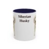 11oz Siberian Husky Mug, Navy, front view