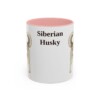 11oz Siberian Husky Mug, Pink, front view