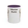 11oz Siberian Husky Mug, Purple, front view