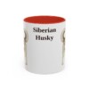 11oz Siberian Husky Mug, Red, front view
