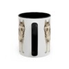 11oz Siberian Husky Mug, Black, back view