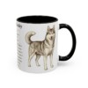 11oz Siberian Husky Mug, Black, right side view