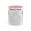 11oz Siberian Husky Mug, Pink, front view