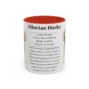 11oz Siberian Husky Mug, Red, front view