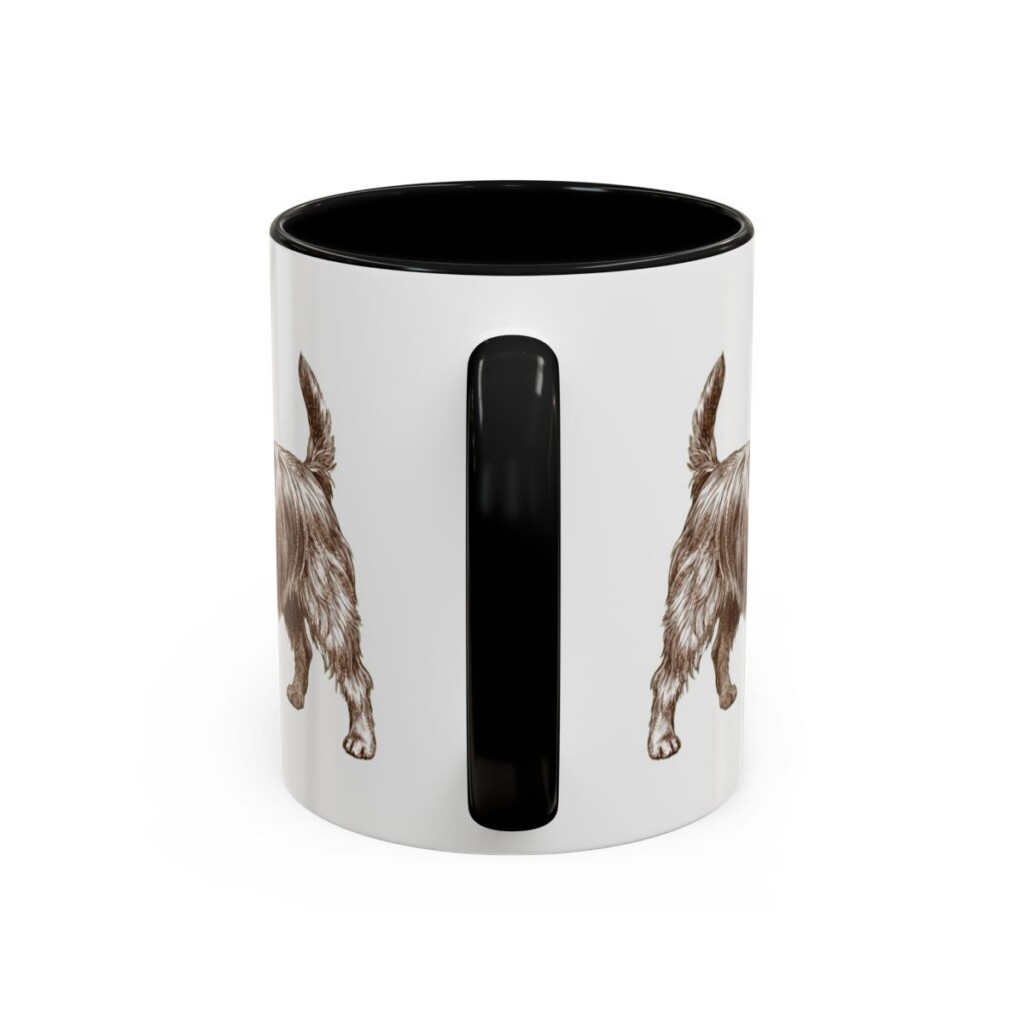 11oz Silky Terrier Mug, Black, back view