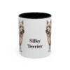 11oz Silky Terrier Mug, Black, front view