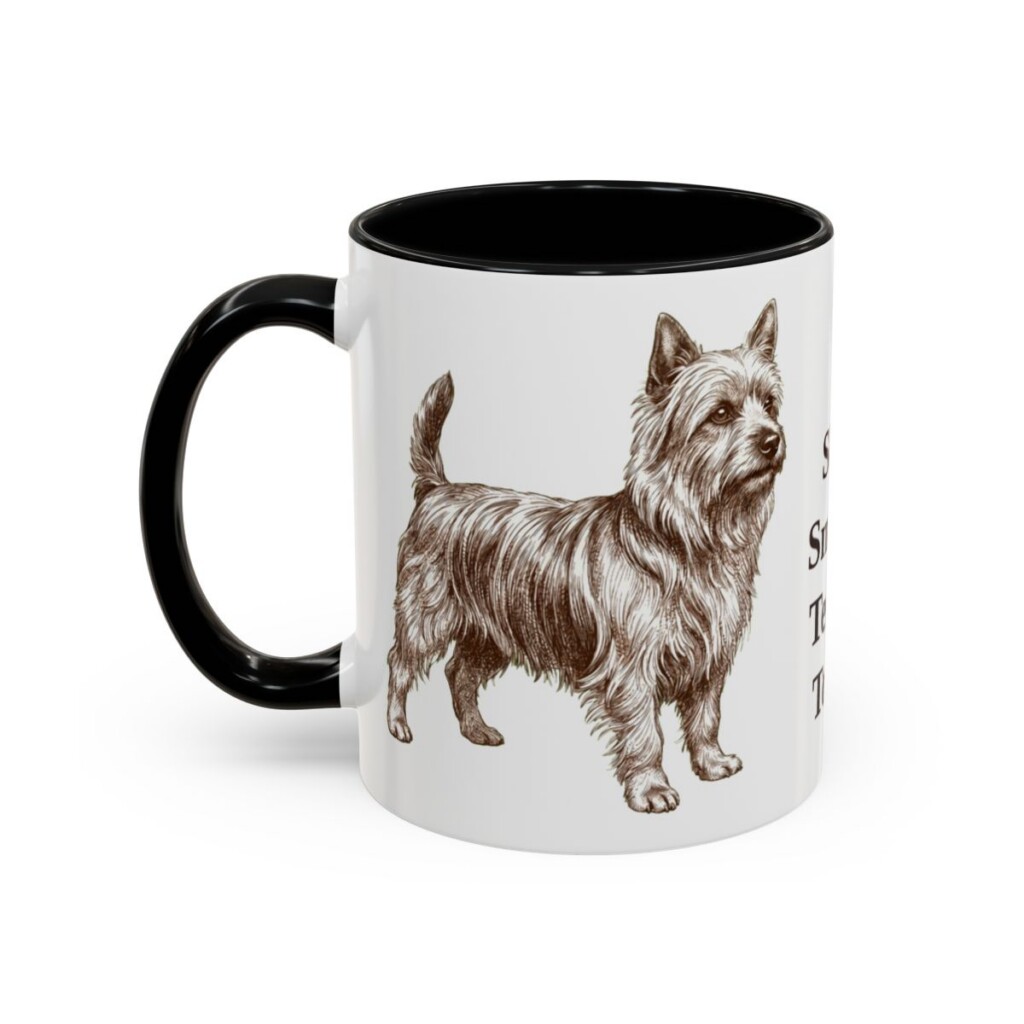 11oz-silky-terrier-mug-humor-black-left 11oz Funny Silky Terrier Mug, Black, left side view