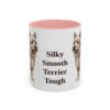 11oz-silky-terrier-mug-humor-pink 11oz Funny Silky Terrier Mug, Pink, front view