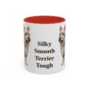 11oz-silky-terrier-mug-humor-red 11oz Funny Silky Terrier Mug, Red, front view