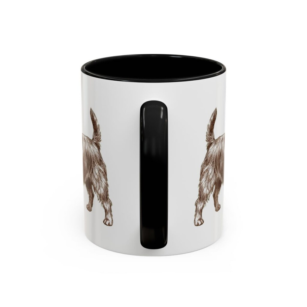 11oz Silky Terrier Latin Mug, Black, back view