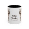 11oz Silky Terrier Latin Mug, Black, front view