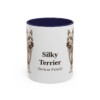 11oz Silky Terrier Latin Mug, Navy, front view