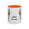 11oz Silky Terrier Mug, Orange, front view