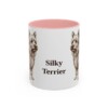 11oz Silky Terrier Mug, Pink, front view