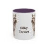 11oz Silky Terrier Mug, Purple, front view