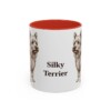 11oz Silky Terrier Mug, Red, front view