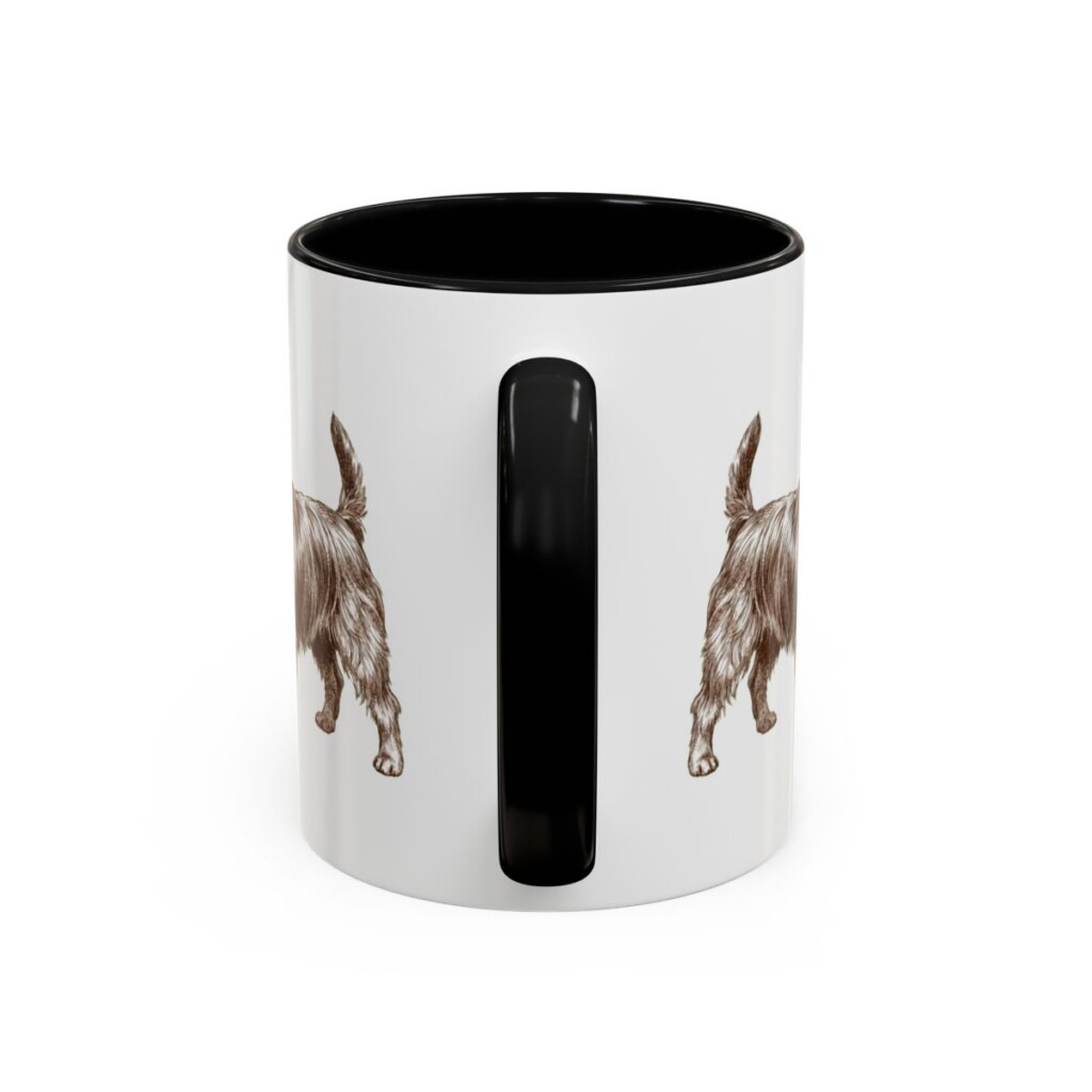11oz Silky Terrier Mug, Black, back view