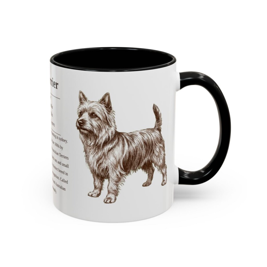 11oz Silky Terrier Mug, Black, right side view