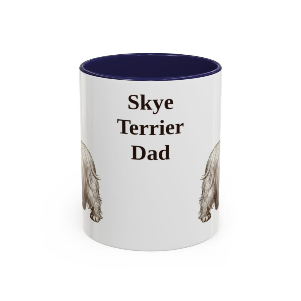 11oz-skye-terrier-mug-dad-navy 11oz Skye Terrier Dog Dad Mug, Navy, front view
