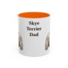 11oz-skye-terrier-mug-dad-orange 11oz Skye Terrier Dog Dad Mug, Orange, front view