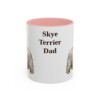 11oz-skye-terrier-mug-dad-pink 11oz Skye Terrier Dog Dad Mug, Pink, front view