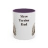 11oz-skye-terrier-mug-dad-purple 11oz Skye Terrier Dog Dad Mug, Purple, front view