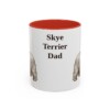 11oz-skye-terrier-mug-dad-red 11oz Skye Terrier Dog Dad Mug, Red, front view